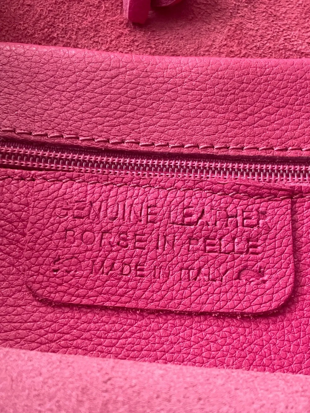 Borse in Pelle Pink Pebbled Leather Tote Bag